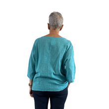 Load image into Gallery viewer, Turquoise with Heart firework T shirt for owmen (A108)