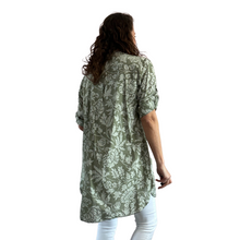 Load image into Gallery viewer, Mocha shirt/dress with Floral design for women (A150)