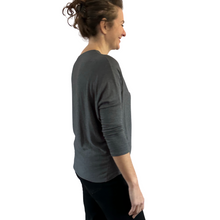 Load image into Gallery viewer, Dark grey Shine star soft knit top for women. (A155)