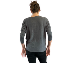 Load image into Gallery viewer, Dark grey Shine star soft knit top for women. (A155)