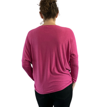 Load image into Gallery viewer, Fuchsia pink Shine star soft knit top for women. (A155)