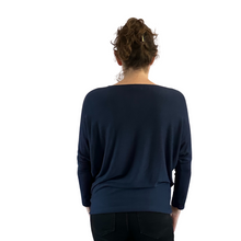 Load image into Gallery viewer, Navy blue Shine star soft knit top for women. (A155)