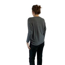 Load image into Gallery viewer, Grey Heart balloon soft knit top for women. (A156)