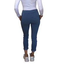 Load image into Gallery viewer, Denim blue stretchy magic trousers