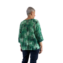 Load image into Gallery viewer, Green scribble print cotton T shirt for women (A148)