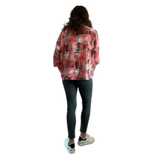 Load image into Gallery viewer, Coral scribble print cotton T shirt for women (A148)