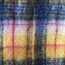 Load image into Gallery viewer, Navy/ Yellow Tartan Scarf Long Thick Warm Ladies Scarves.