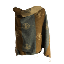 Load image into Gallery viewer, Ladies Cashmere Camel Dandelion reversable Blanket Scarf