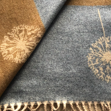 Load image into Gallery viewer, Ladies Cashmere Camel Dandelion reversable Blanket Scarf
