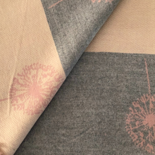 Load image into Gallery viewer, Ladies Cashmere Baby Pink Dandelion reversable Blanket Scarf