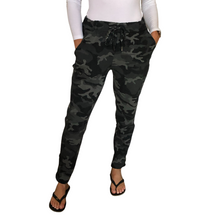 Load image into Gallery viewer, Ladies Italian Dark grey Military design Magic Pants
