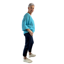 Load image into Gallery viewer, Sky blue Heart firework T shirt for women (A108)