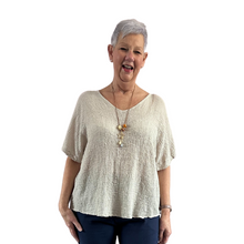 Load image into Gallery viewer, Beige Plain Crinkle cotton top for women. (A147)