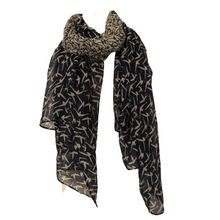 Load image into Gallery viewer, Blue with Beige Small Swallow Scarf/wrap