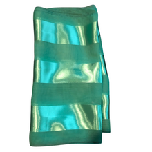 Load image into Gallery viewer, Plain light Green Faux Chiffon and Satin Style Striped Scarf Thin Pretty Scarf Great for Any Outfit Lovely Gift