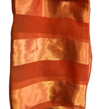 Load image into Gallery viewer, Plain orange faux Chiffon and satin Scarf