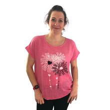 Load image into Gallery viewer, Fuchsia with Heart firework T shirt 100% cotton (A108) - Made in Italy