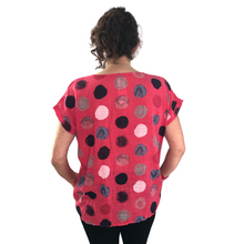 Load image into Gallery viewer, Strawberry with multi coloured Dots T shirt (A107) - Made in Italy