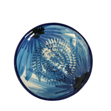 Load image into Gallery viewer, Blue with white swirl Garlic and Ginger Grater Plate set with brush and peeler. (23)