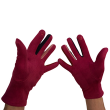 Load image into Gallery viewer, G1925 Plain fuchsia pink ladies Gloves with a splash of colour between the fingers