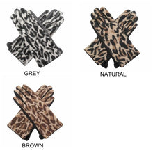 Load image into Gallery viewer, Brown Leopard print super soft ladies gloves G2108
