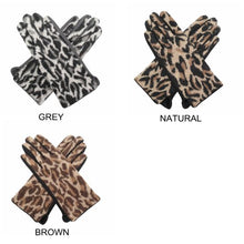 Load image into Gallery viewer, Brown Leopard print super soft ladies gloves G2108