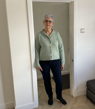 Load image into Gallery viewer, Rebecca Multi Coloured Button Cardigan - Sage Green | One Size (UK 12-18)
