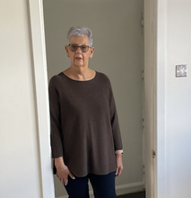 Load image into Gallery viewer, Amy Big Round Neck Jumper - Brown | One Size (UK 14-20)
