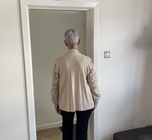 Load image into Gallery viewer, Melissa Lace Arm Cardigan - Beige | One Size (UK 14-22)
