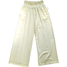 Load image into Gallery viewer, Linda Classic Yellow Shirred Waistband Palazzo Trousers with Pockets | UK 10–16
