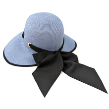 Load image into Gallery viewer, Elegant Denim Blue Open-Back Sun Hat for Women (57cm)
