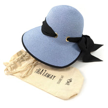 Load image into Gallery viewer, Elegant Denim Blue Open-Back Sun Hat for Women (57cm)
