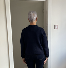 Load image into Gallery viewer, Rebecca Multi Coloured Button Cardigan - Navy | One Size (UK 12-18)
