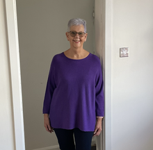 Load image into Gallery viewer, Amy Big Round Neck Jumper - Purple | One Size (UK 14-20)
