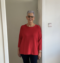 Load image into Gallery viewer, Amy Big Round Neck Jumper - Red | One Size (UK 14-20)
