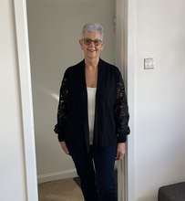 Load image into Gallery viewer, Melissa Lace Arm Cardigan - Black | One Size (UK 14-22)
