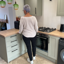 Load image into Gallery viewer, Super Soft Beige Italian Plain Jumper – One Size (12–16) A176
