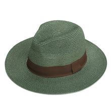 Load image into Gallery viewer, Teal Green Panama Folding Hat (57cm)
