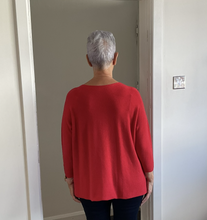Load image into Gallery viewer, Amy Big Round Neck Jumper - Red | One Size (UK 14-20)
