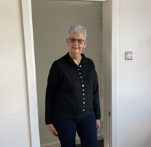 Load image into Gallery viewer, Rebecca Multi Coloured Button Cardigan - Black | One Size (UK 12-18)
