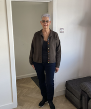 Load image into Gallery viewer, Rebecca Multi Coloured Button Cardigan - Brown | One Size (UK 12-18)
