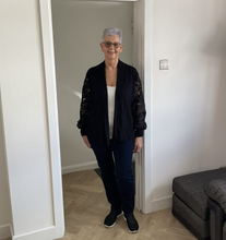 Load image into Gallery viewer, Melissa Lace Arm Cardigan - Black | One Size (UK 14-22)
