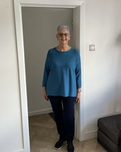 Load image into Gallery viewer, Amy Big Round Neck Jumper - Teal | One Size (UK 14-20)
