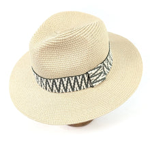 Load image into Gallery viewer, Sage-Cream Panama Foldable Hat (57cm) - Natural
