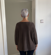Load image into Gallery viewer, Amy Big Round Neck Jumper - Brown | One Size (UK 14-20)
