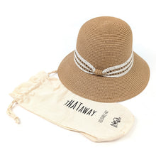 Load image into Gallery viewer, Rope &amp; Lace Band Cloche Foldable Hat (57cm) - Dark Natural
