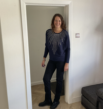 Load image into Gallery viewer, Laura Shining Rays Jumper - Navy | One Size (UK 12-16)
