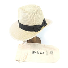 Load image into Gallery viewer, Open Back Panama Foldable Hat (57cm) - Natural
