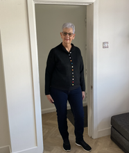 Load image into Gallery viewer, Rebecca Multi Coloured Button Cardigan - Black | One Size (UK 12-18)

