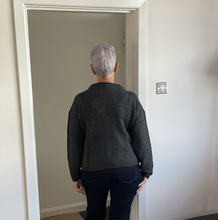 Load image into Gallery viewer, Rebecca Multi Coloured Button Cardigan - Dark Grey | One Size (UK 12-18)
